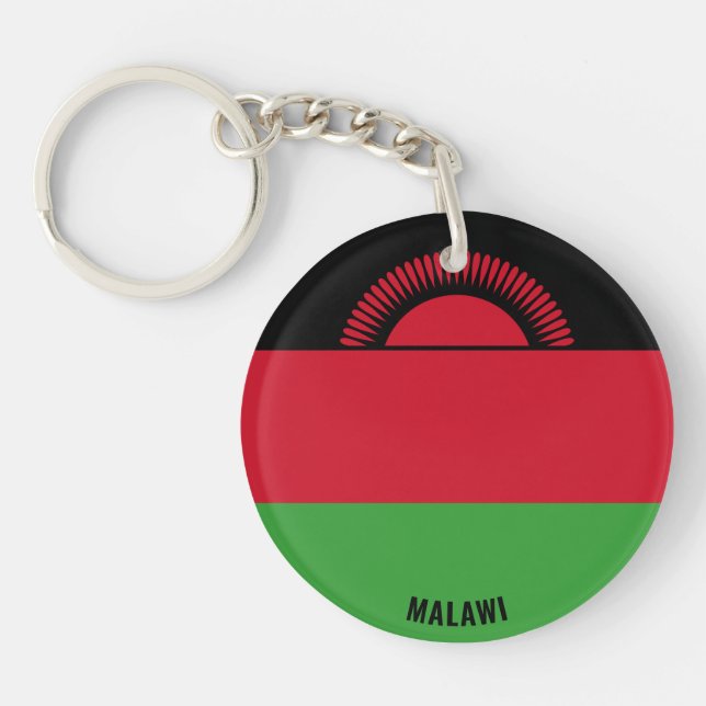 Porte-clefs Le Malawi Drapeau Charming Patriotic (Devant)