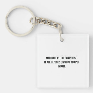 Porte-clefs Le mariage est comme la vandelle Funny