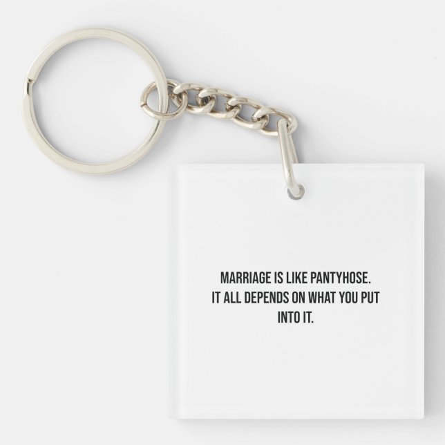 Porte-clefs Le mariage est comme la vandelle Funny (Devant)