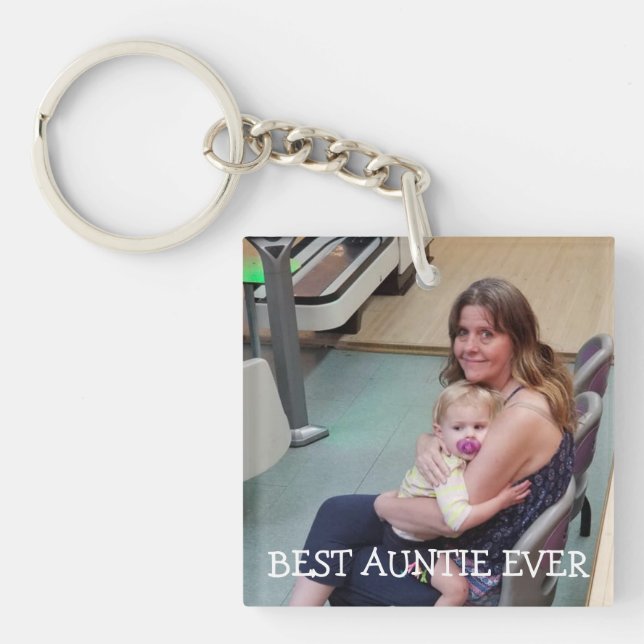 Porte-clefs Le meilleur porte - clé de tante Ever Personalized (Devant)