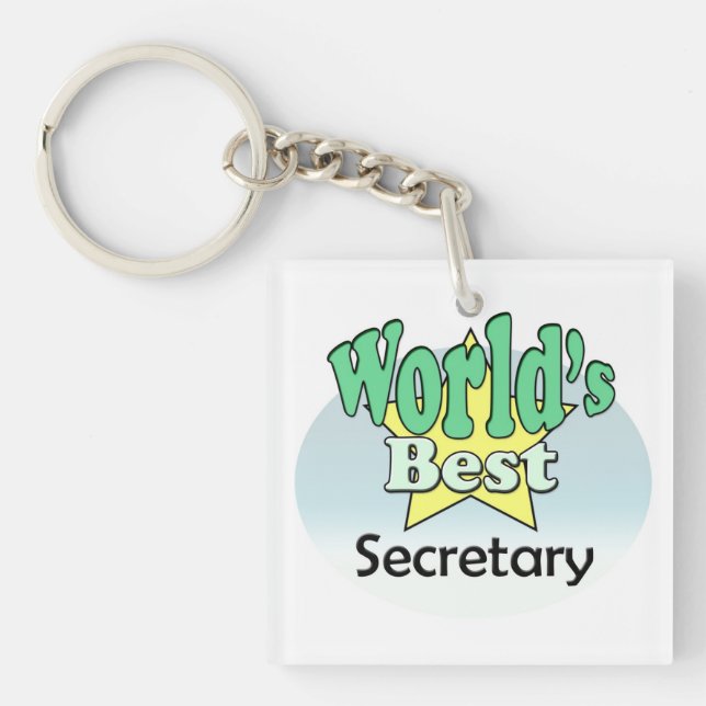 Porte-clefs Le meilleur secrétaire du monde (Devant)
