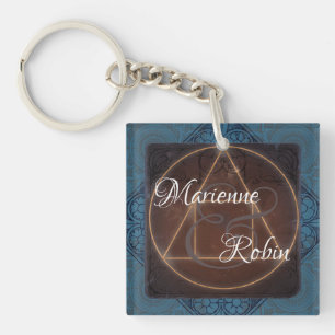 Porte-clefs Le monogramme mystique ésotérique mariage de l'alc
