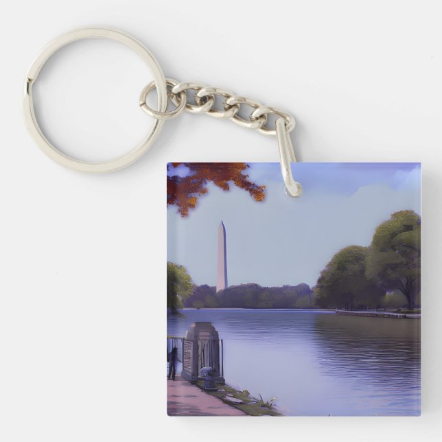 Porte-clefs Le Monument National à Washington D.C. (Devant)
