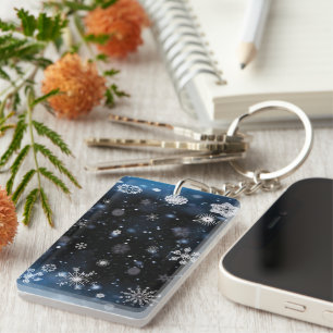 Porte-clefs Le Noël de SlipperyJoe, hiver magique paisible à