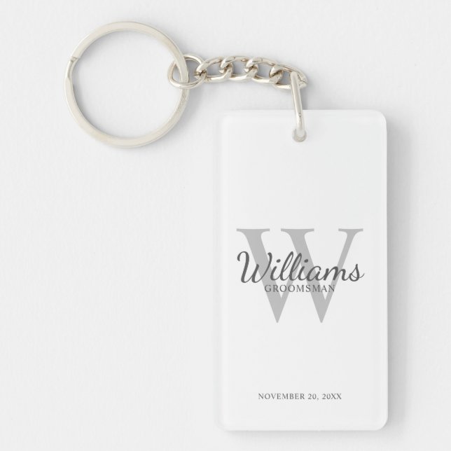 Porte-clefs Le nom et le monogramme des développeurs de script (Devant)
