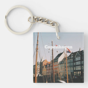 Porte-clefs Le Nyhavn emblématique, Copenhague, Danemark