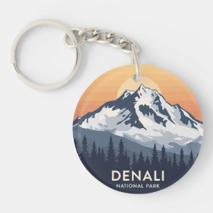 Porte-clefs Le Parc national de vintage Denali