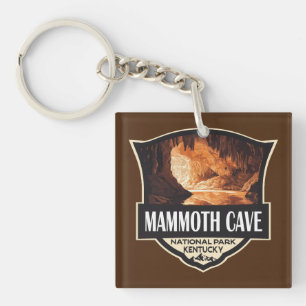 Porte-clefs Le parc national Mammoth Cave Illustration Art rét