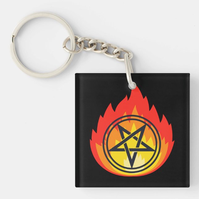 Porte-clefs Le pentagrame ardant  (Devant)