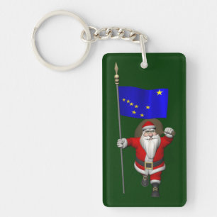 Porte-clefs Le Père Noël Avec L'Enseigne De L'Alaska