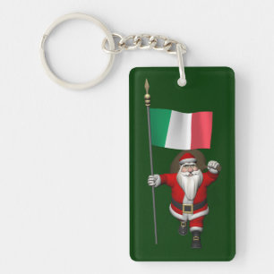 Porte-clefs Le Père Noël Avec L'Ensigne D'Italie