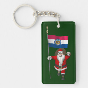 Porte-clefs Le Père Noël Avec L'Ensigne Du Missouri