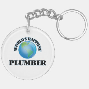 Porte-clefs Le plombier le plus heureux du monde