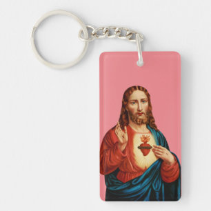 Porte-clefs Le Portrait d'Art Fin du Sacré-Cœur de Jésus