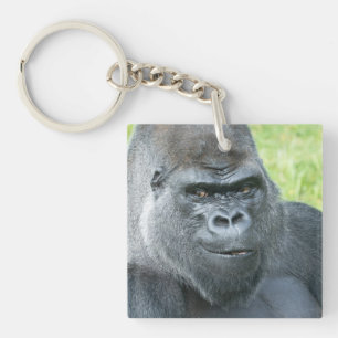 Porte-clefs Le regard légendaire de côté d'un dos argenté