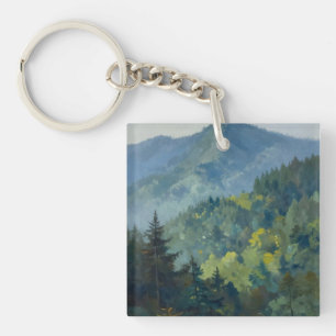 Porte-clefs Le Réveil Verdoyant : Brume Matinale se Dissolvant