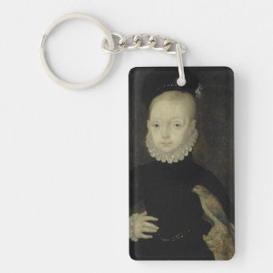 Porte-clefs Le roi James VI avec le faucon des moineaux - 1574
