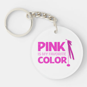 Porte-clefs Le rose est ma couleur préférée
