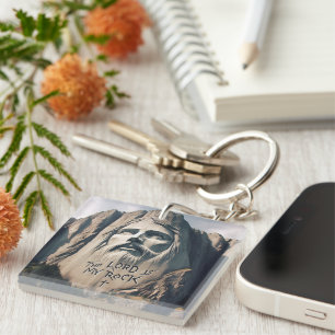 Porte-clefs Le Sauveur De Pierre Le Seigneur Est Mon Rocher