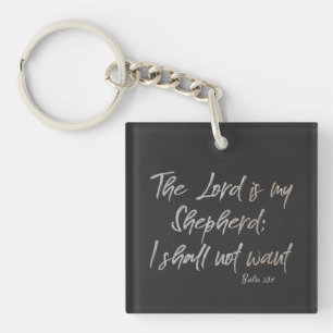 Porte-clefs Le Seigneur est mon berger Psaume Bible Verse