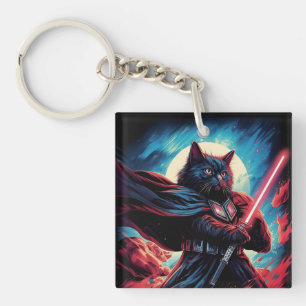 Porte-clefs Le Stardust Samurai   Guerrier de chat cosmique