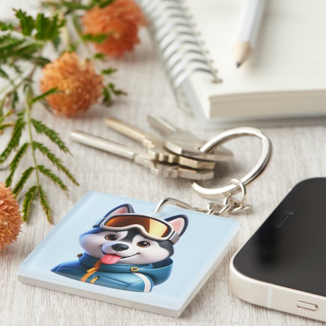 Porte-clefs Le Super Husky Aventurier (Devant Droit)