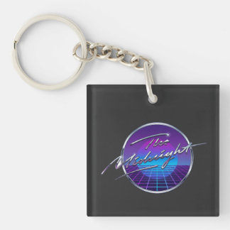 Porte-clefs Le T-Shirt à logo de grille rétro synthwave de min