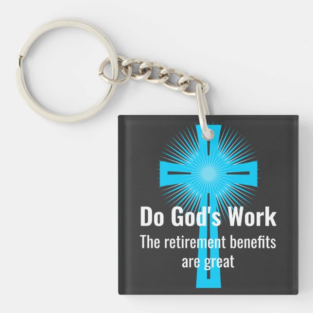 Porte-clefs Le travail de Dieu, les prestations de retraite so (Devant)