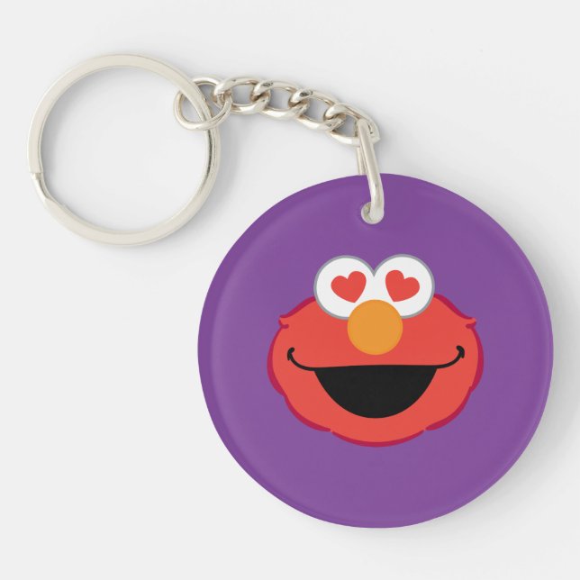 Porte-clefs Le visage souriant d'Elmo avec les yeux en forme d (Devant)