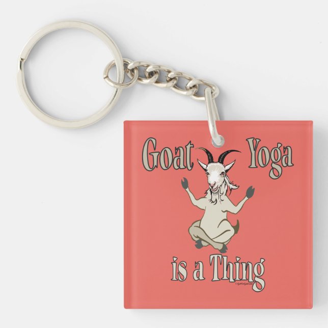 Porte-clefs Le Yoga de chèvre est quelque chose | GetYerGoat™ (Devant)