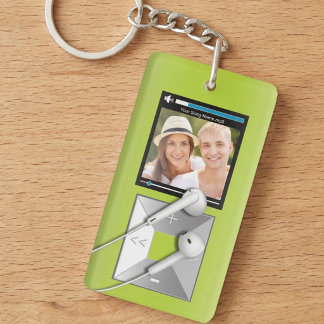 Porte-clefs Lecteur MP3 personnalisé avec photo et nom de chan