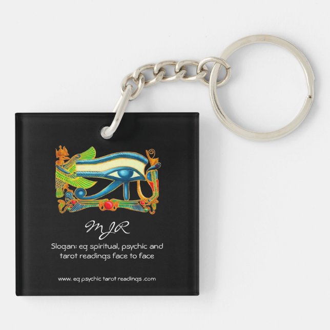 Porte-clefs Lecteur psychique avec logo Mystic Eye of Horus (Dos)