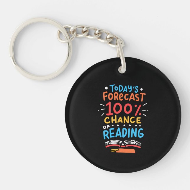 Porte-clefs Lecture - 100% Chance de lecture (Devant)