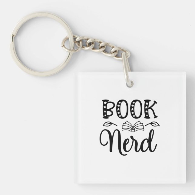 Porte-clefs Lecture Art Book Nerd (Devant)
