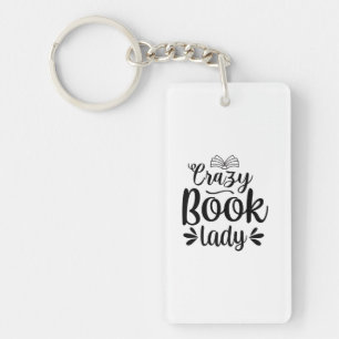 Porte-clefs Lecture Art fou livre dame