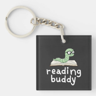Porte-clefs Lecture de Buddy Cute Bookwort avec livre