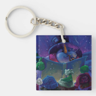 Porte-clefs Lecture hivernale