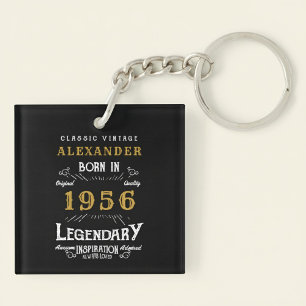Porte-clefs Légende personnalisée 70e anniversaire 1956 Vintag