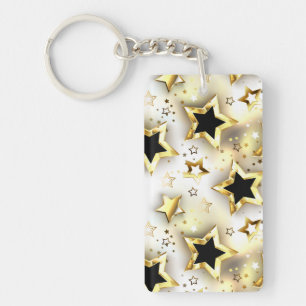 Porte-clefs Léger sans couture avec des étoiles dorées