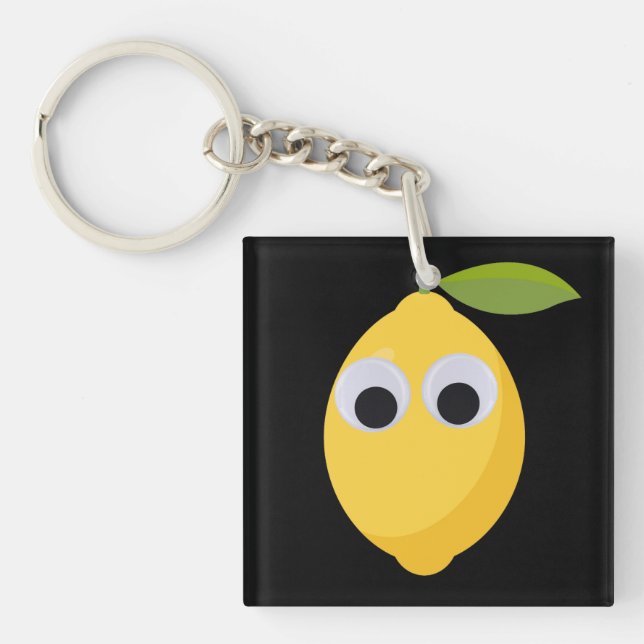 Porte-clefs Lemon, sweet fruit with googly eyes (Devant)