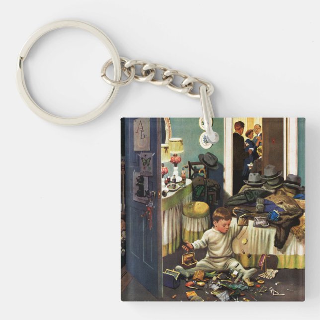 Porte-clefs L'enfant en bas âge vide des bourses (Devant)