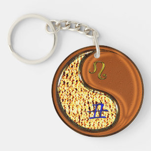 Porte-clefs Leo et ox de bois