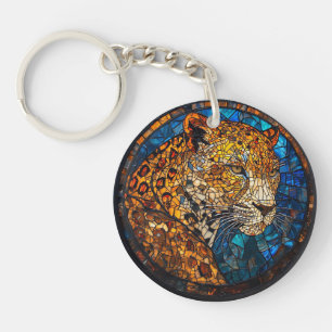 Porte-clefs Léopard aux tons chauds et froids