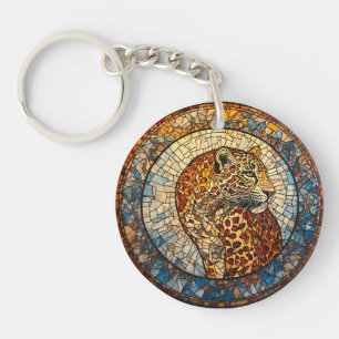 Porte-clefs Léopard aux tons chauds et froids