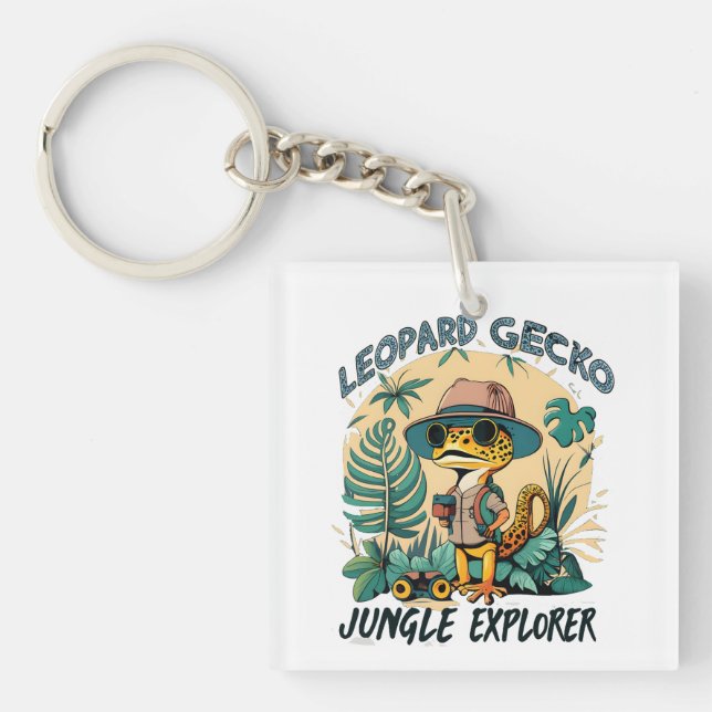 Porte-clefs Leopard Gecko Jungle Explorer : Aventure sauvage (Devant)