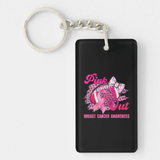 Porte-clefs Leopard Pink Out Football Lutte contre le cancer d