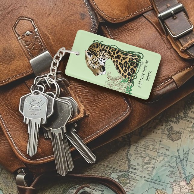 Porte-clefs Leopard Wild Cat Green Henna (Créateur téléchargé)