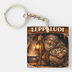 Porte-clefs Leppaludi lutin de Noël islandais