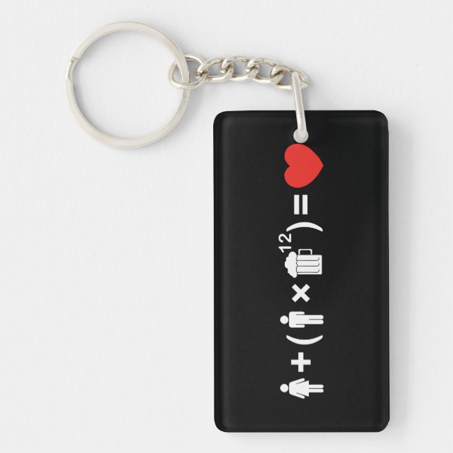 Porte-clefs L'équation de l'amour pour les hommes (Devant)
