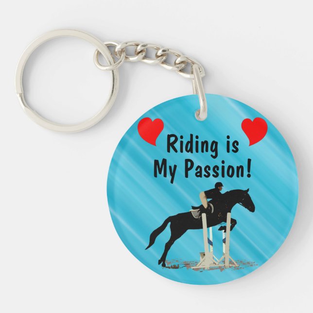 Porte-clefs L'équitation est mon porte - clé de cheval de (Devant)